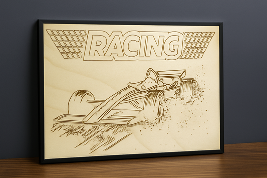 Racing F1 – Holz Gravur Art | Versand & Lasergravur Kostenlos