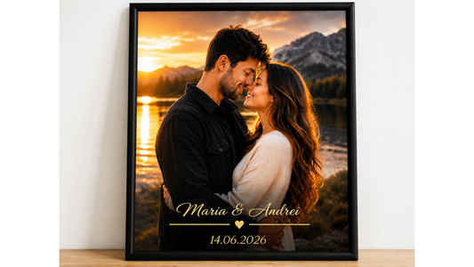 Personalisiertes Foto im Bilderrahmen 30×40 cm | Foto mit Wunschtext