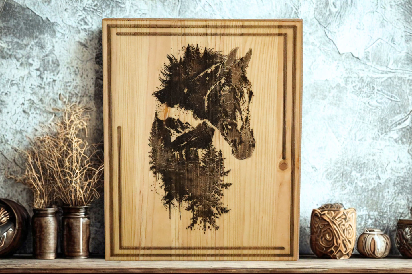 Holzbild Pferd – personalisierbar