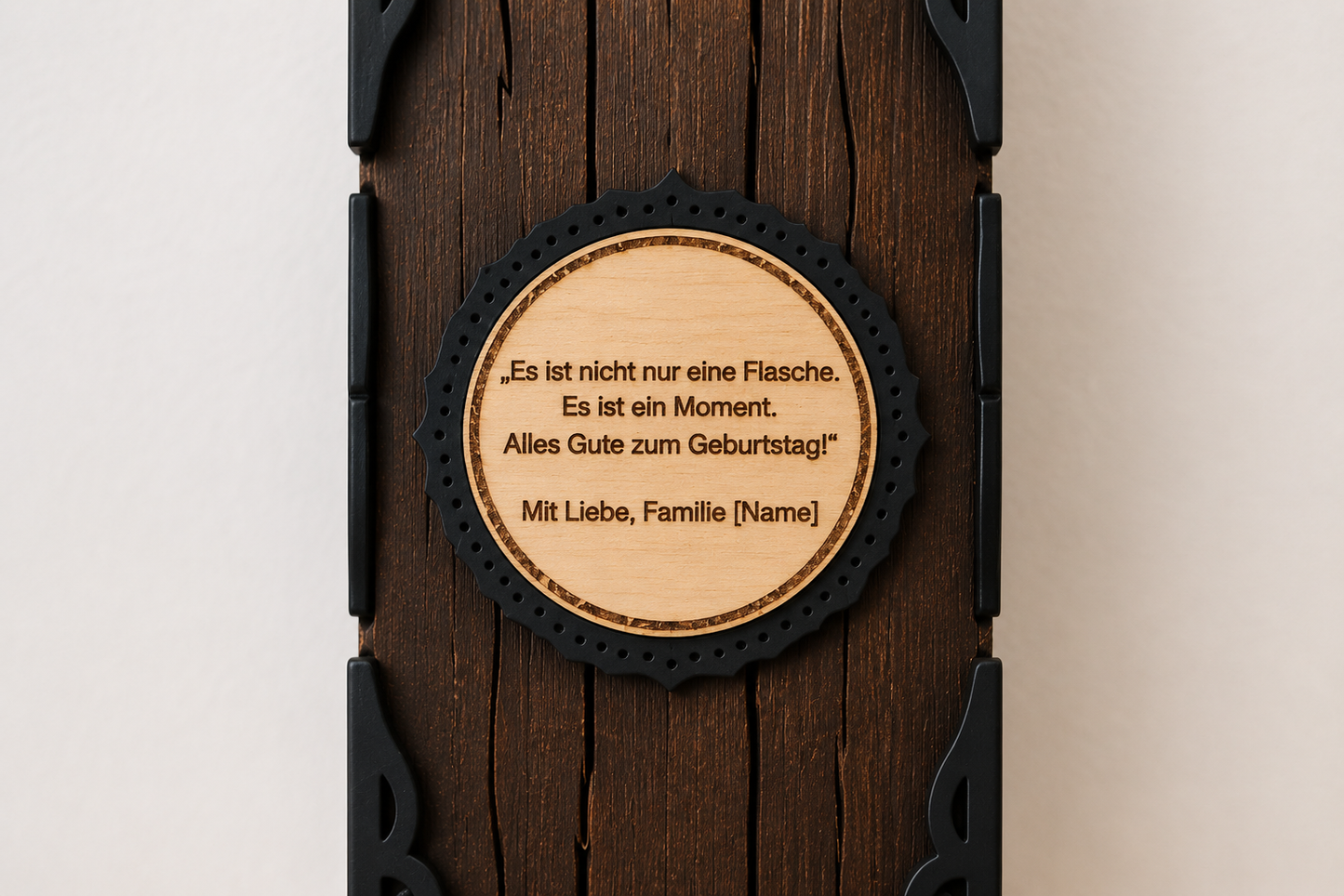 Personalisierte Weinbox aus Holz | Geschenkbox mit Wunschgravur